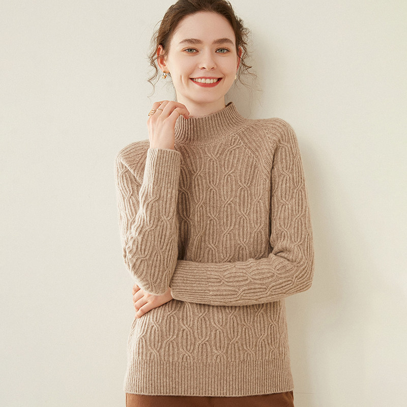 欧阿玛施2020秋冬羊绒衫亲肤打底衫 欧阿玛施女装毛针织衫