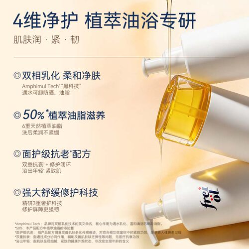 【新品】freiol福来香氛沐浴油甜扁桃沐浴露乳保湿留香干皮修护 - 图1