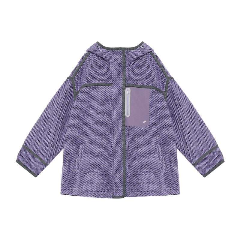 【特价】羊毛混纺 半圆原创女装2025秋季中长款宽松拼接连帽外套,淘宝优惠券,粉丝福利购,淘宝优惠卷