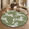 Wabi-Sabi Wind Horse Round Carpet Living Room Bedroom Light Luxury Bedside Dresser Floor Mat Waterproof, Anti-fouling, High-end and Thick