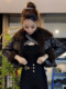 Velvet thickened short leather jacket for small people 2025 autumn and winter new style fur collar leather jacket for women cold-proof and warm leather jacket trend