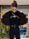 Velvet thickened short leather jacket for small people 2025 autumn and winter new style fur collar leather jacket for women cold-proof and warm leather jacket trend
