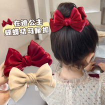 Pellet Head Fixed God Instrumental Grip Girl Butterfly Knot Hair Accessories 2023 New Children Hairclip Girl Clips Head Accessories