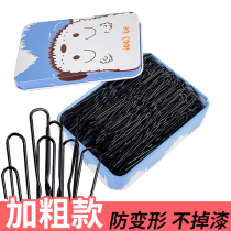 Black word clip female side Liu Haifa clip fixed hair u type clip clip clip head decoration brief breakout edge clip