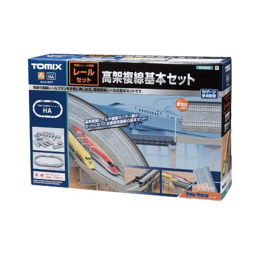 天易模型 TOMIX N比例火车 宽轨/窄轨/高架/交叉 基础轨道套装 - 图3