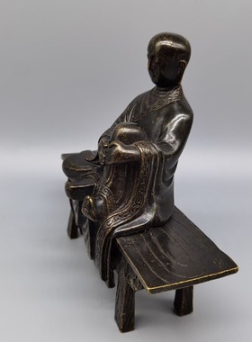 黄铜老铜板凳佛家居客厅摆件仿古做旧佛像供奉摆设工艺礼品