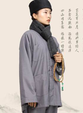 23新款尚远僧服冬双层绒僧帽加厚毛绒僧人帽子居士帽出家人和尚帽