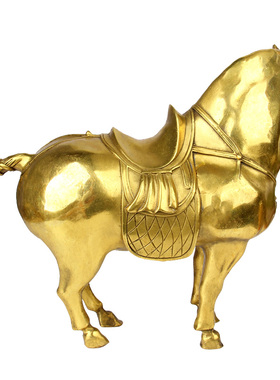 速发肖铜马摆件马到成功生纯马装艺品摆设家居工饰品唐马铜马