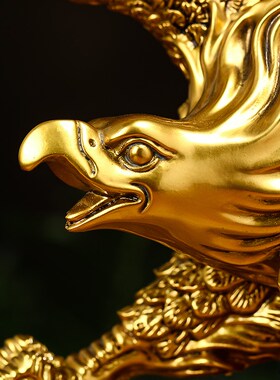 速发大展宏图老鹰摆财鹏程里招件客厅老板办公室桌品装饰面开业礼