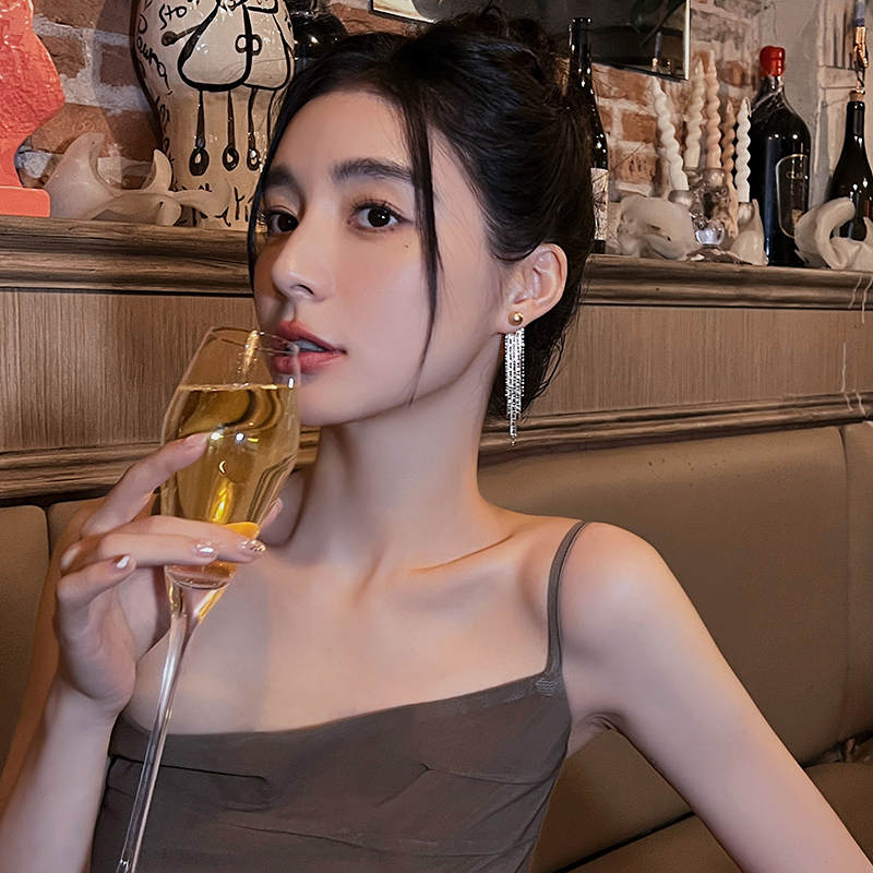 气质奢华长款流苏仿珍珠耳环小众设计轻奢高级感2025新款爆款耳饰 - 图2