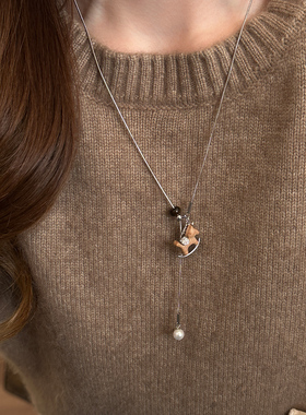 马年本命年木质小马吊坠项链新款