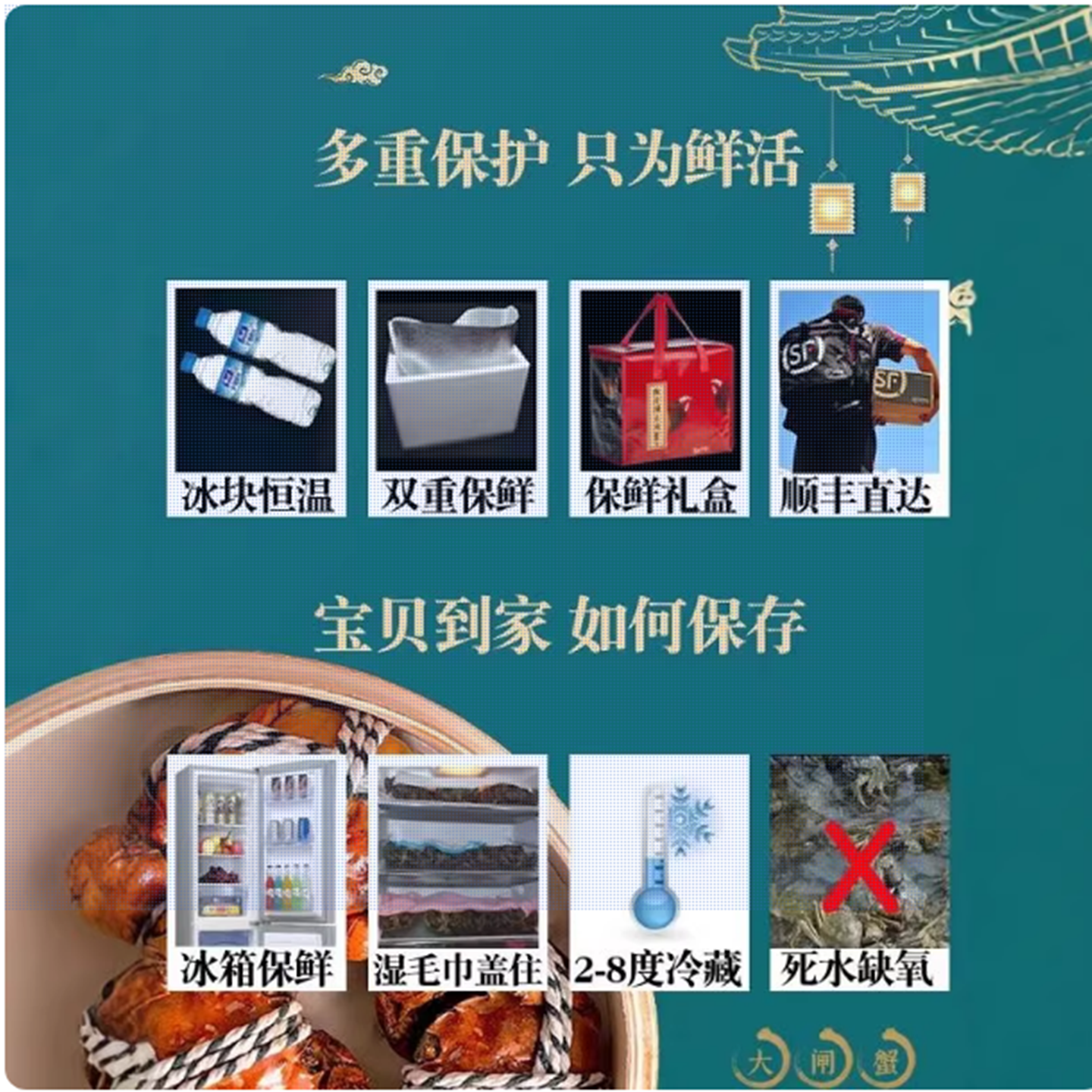 活蟹10只【特大蟹5.0两】大闸蟹鲜活螃蟹官方旗舰礼盒大闸蟹河蟹,淘宝优惠券,粉丝福利购,淘宝优惠卷