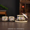 Ru Kiln Yuanbao Covered Bowl One Pot Two Cup Tea Set Household Kung Fu Teacup Teapot Business Souvenir Gift Pack