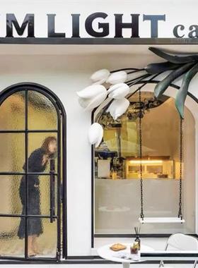 大型仿真玫瑰花玻璃钢雕塑橱窗摆件公园商场装饰婚礼店铺花艺装饰