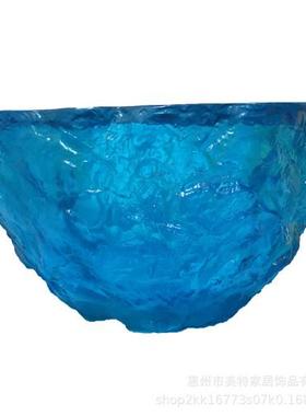 酒店会所透明树脂桌椅摆件别墅家具景观工艺品雕塑圆形茶几桌子