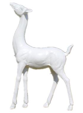 玻璃钢大型白鹿雕塑园林景观房地产装饰大角鹿仿真梅花鹿抽象摆件