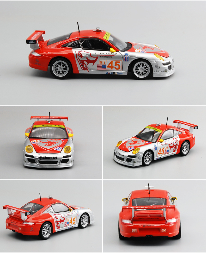 比美高1:24保时捷911 GT3 RSR仿真合金汽车模型礼物装饰摆件收藏-图2