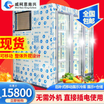 Mobile fruit Vegetable Meat Seafood Display Post-Supplement Cold Storage Freezer Small Freezer Crisper Refreshing Refrigerated Freezer