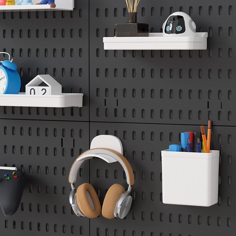 厨房书房宿舍办公洞洞板壁挂桌面通用免打孔收纳神器隔板挂篮挂钩,淘宝优惠券,粉丝福利购,淘宝优惠卷