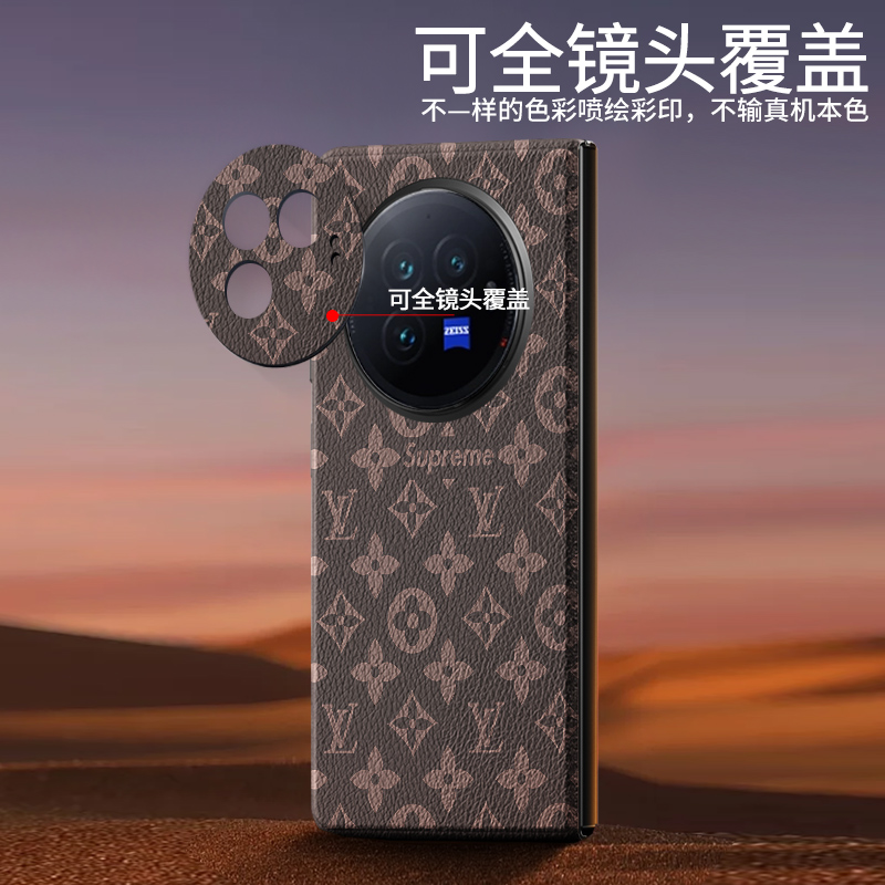 vivoxfold3pro全包背膜XFold2铰链中轴四周边框全包保护膜XFOLD3素皮背贴商务潮牌xfold+全身膜大牌彩膜3M膜 - 图2