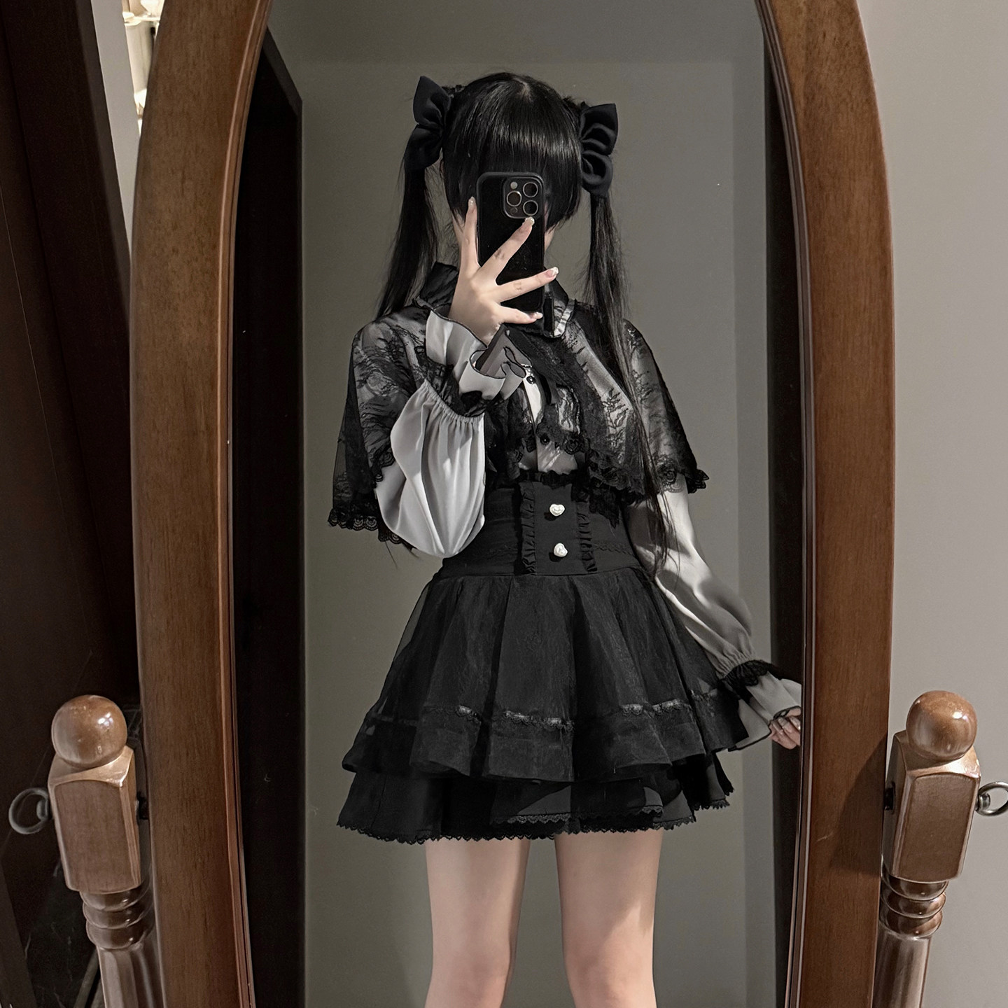 氛围元气失序法则蕾丝斗篷上衣蕾服裙日常轻lo裙子甜美可爱蕾系,淘宝优惠券,粉丝福利购,淘宝优惠卷