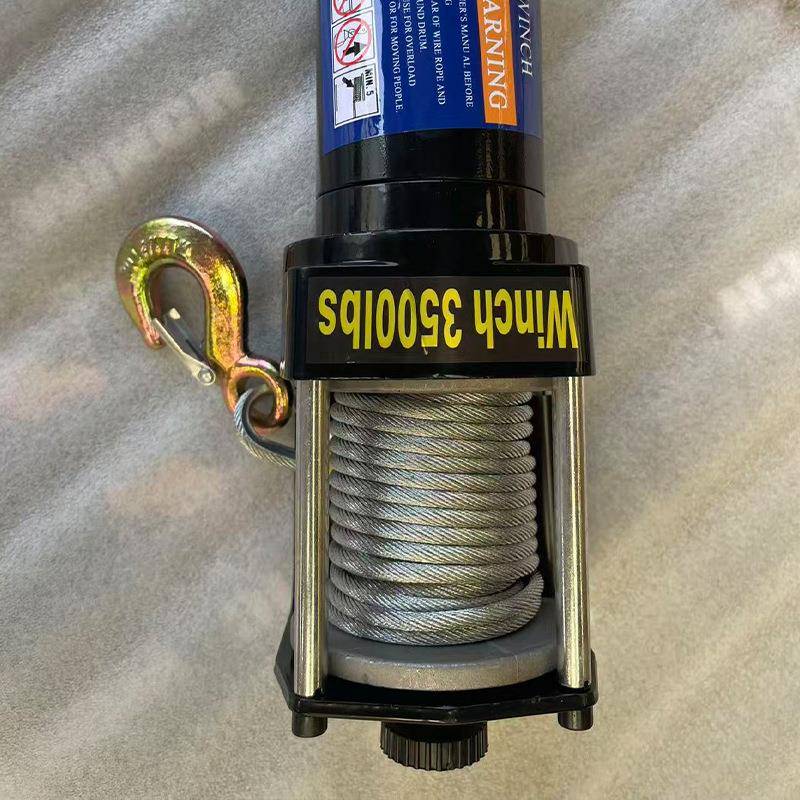 电动绞盘2000磅12v24v拖车牵引救援车载吊机建筑装修起重电动绞盘 - 图2