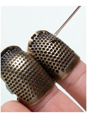 可调大小铜指甲顶针十字绣顶针指