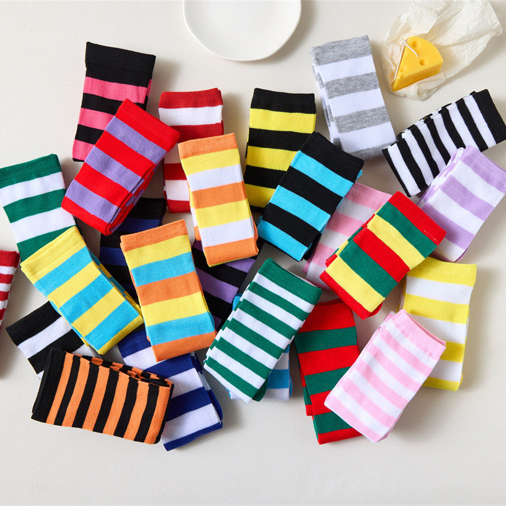 女士过膝日系黑白彩色条纹大腿袜COSPLAY动漫女长筒袜鞋女过膝冬,淘宝优惠券,粉丝福利购,淘宝优惠卷
