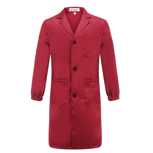 Длинная униформа медсестры для работы, рабочий лонгслив, пылезащитная крышка, нагрудник, делается под заказ