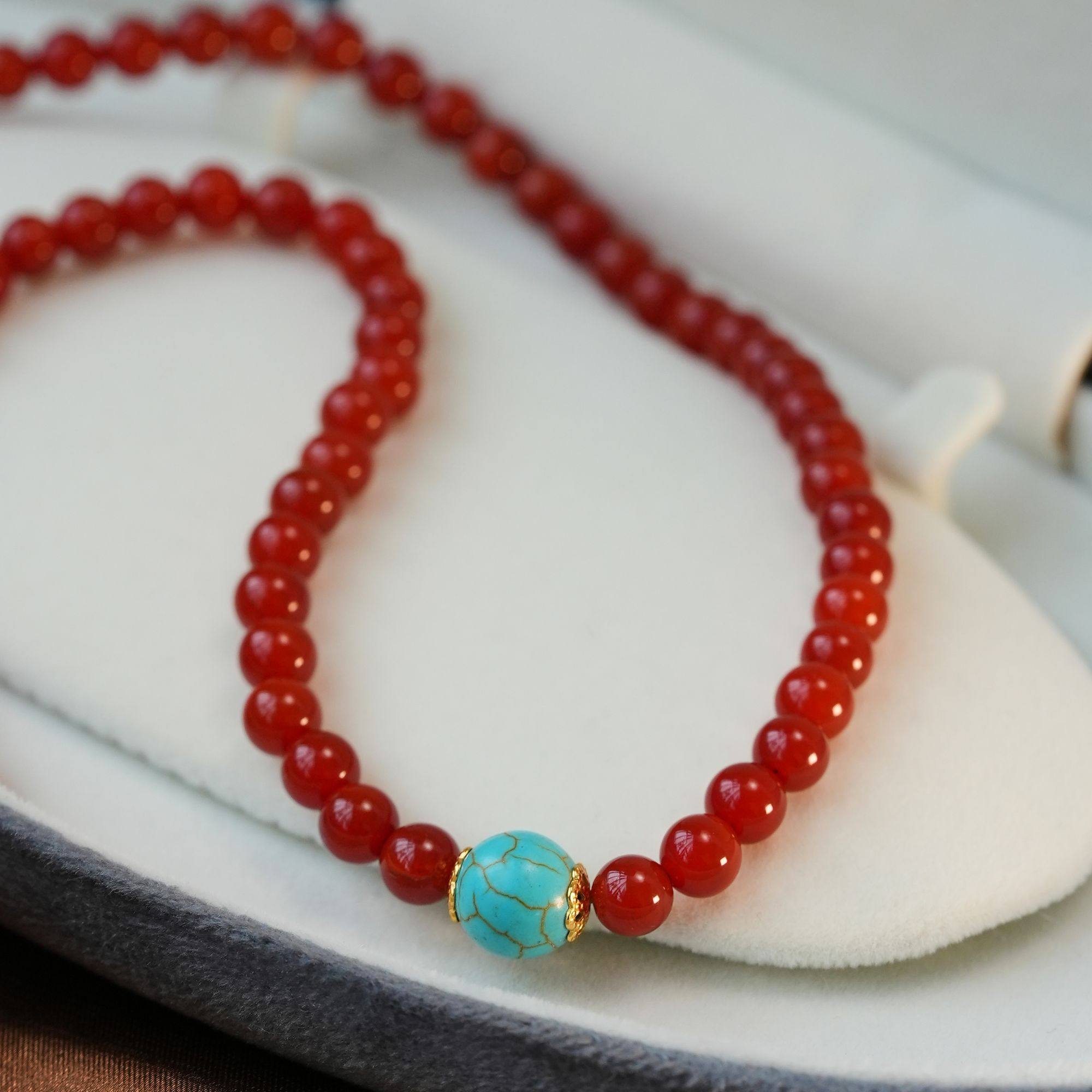 红色新年珠珠项链时尚百搭简约民族风复古颈链,淘宝优惠券,粉丝福利购,淘宝优惠卷