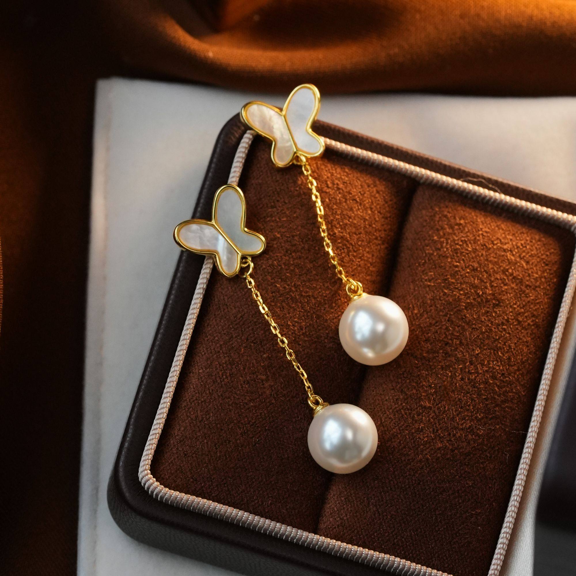 蝴蝶长流苏耳钉气质轻奢百搭简约精致秋冬新款,淘宝优惠券,粉丝福利购,淘宝优惠卷