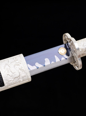 龙泉市刀剑高锰钢防身一体康熙战刀手工传统双手刀硬剑宝剑未开刃