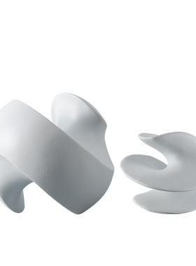 密度家居现代简约黑白哑光树脂抽象旋扭装饰圆球摆件卧室酒柜饰品