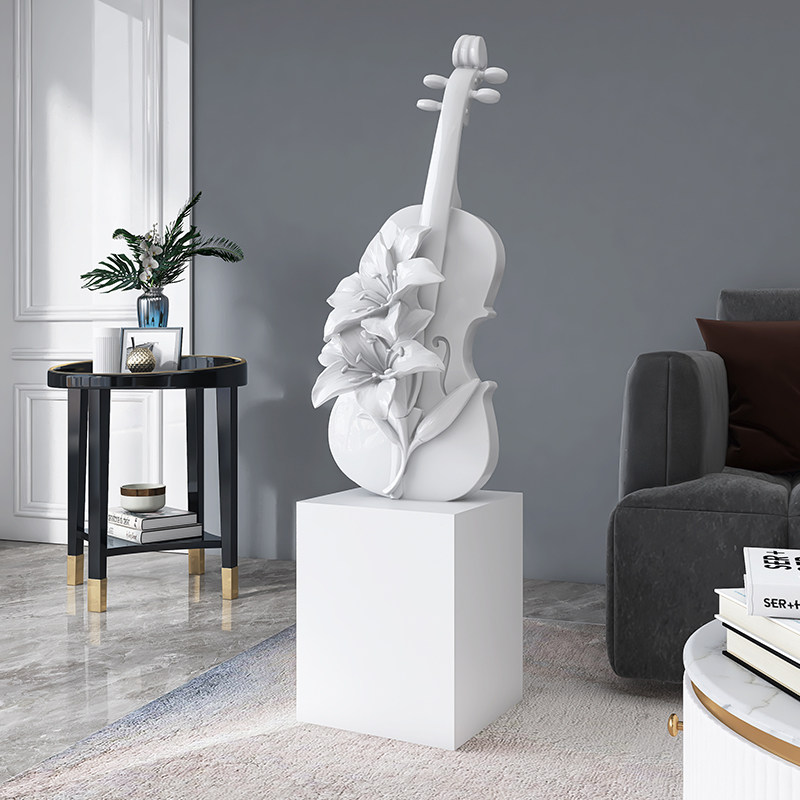 轻奢小提琴客厅大型落地摆件沙发 韵灿摆件