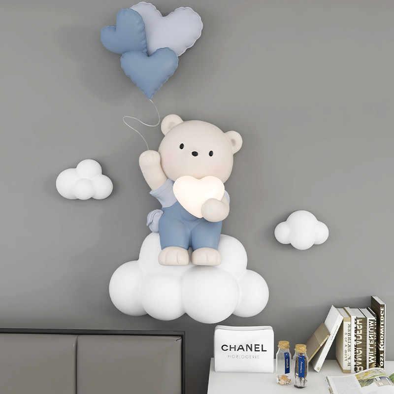 熊入户玄关挂画客厅装饰画沙发墙餐厅儿童房卧室床头3d立体灯壁画,淘宝优惠券,粉丝福利购,淘宝优惠卷