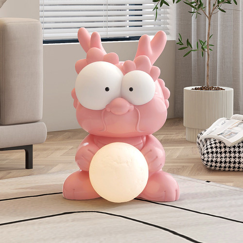 潮玩龙客厅大型落地摆件家居饰品电视柜旁灯玄关龙年新年乔迁礼物 - 图0