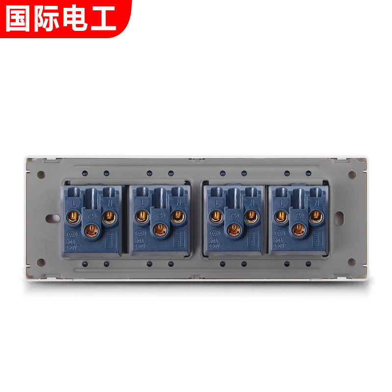 国际电工118型开关插座家用暗装六孔九孔十二孔带USB空调雅白面板,淘宝优惠券,粉丝福利购,淘宝优惠卷