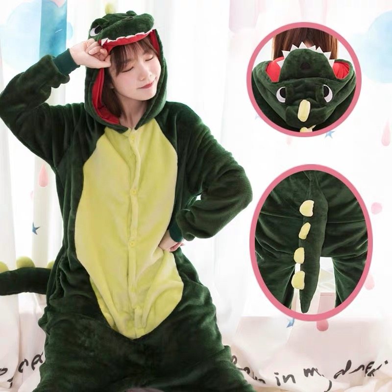 热卖恐龙连体法兰绒男老虎秋冬睡衣 德罗伊服饰睡衣/家居服套装