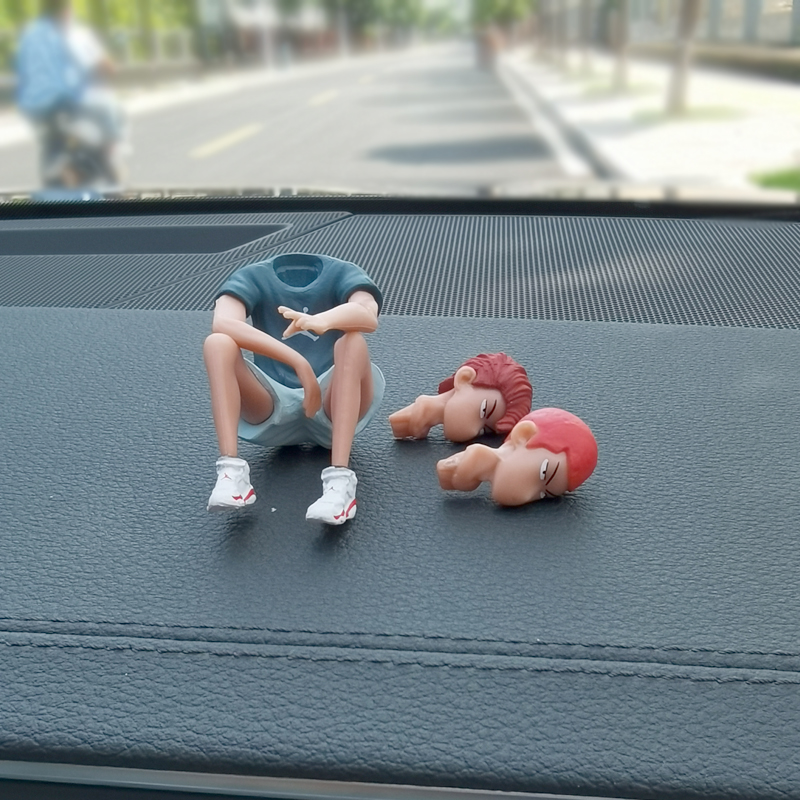 汽车摆件男车内中控台灌篮高手樱木花道手办车饰个性创意饰品送礼 - 图3