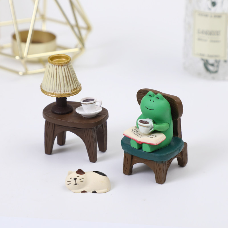 日系治愈zakka休闲摇椅青蛙家居装饰品桌面摆件车载生日礼物女生,淘宝优惠券,粉丝福利购,淘宝优惠卷