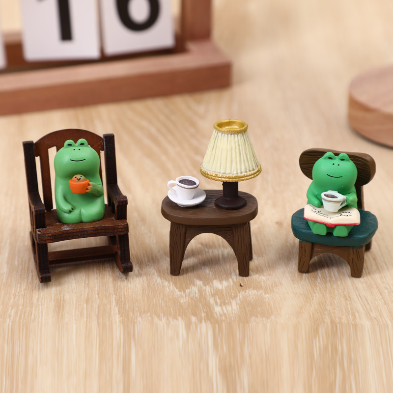 日系治愈zakka休闲摇椅青蛙家居装饰品桌面摆件车载生日礼物女生,淘宝优惠券,粉丝福利购,淘宝优惠卷
