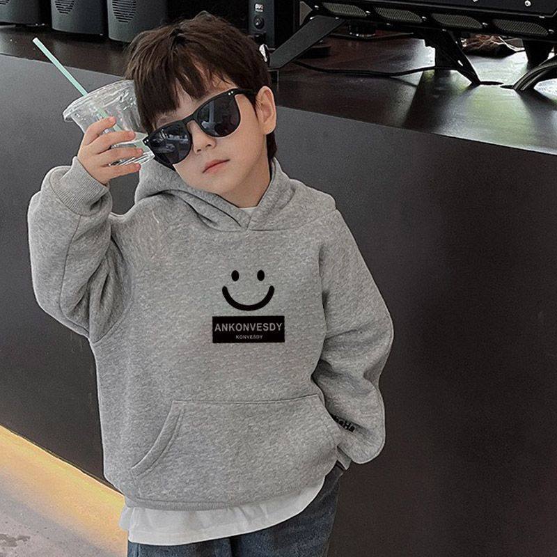 儿童连帽卫衣加绒加厚一体新款秋冬洋气韩系休闲百搭套头宽松上衣,淘宝优惠券,粉丝福利购,淘宝优惠卷