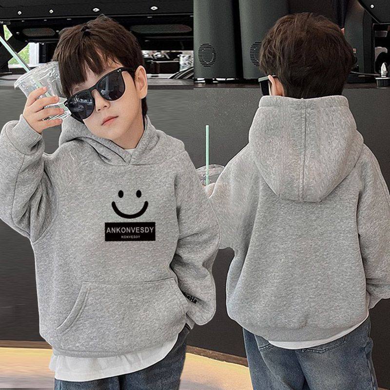 儿童连帽卫衣加绒加厚一体新款秋冬洋气韩系休闲百搭套头宽松上衣,淘宝优惠券,粉丝福利购,淘宝优惠卷