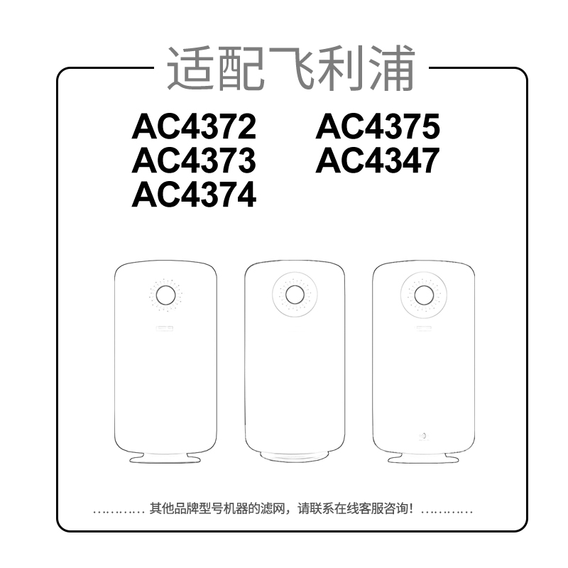 适配飞利浦空气净化器滤网AC4374/AC4375复合滤芯除醛集尘FY3047 - 图0