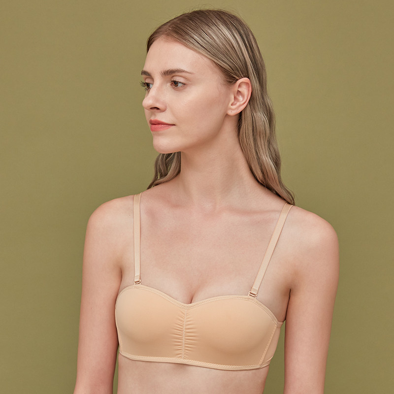 无痕肩带无钢圈夏季防滑大学抹胸 LAEMAYNY文胸