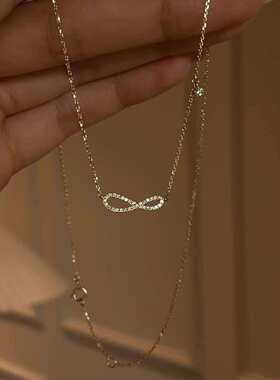无限符号项链女小众设计高级感轻奢锁骨链简约百搭细链送女友礼物