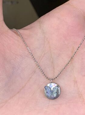 夏日甜酷幻彩蝴蝶纯欲项链女小众高级感锁骨链颈链海边氛围感配饰