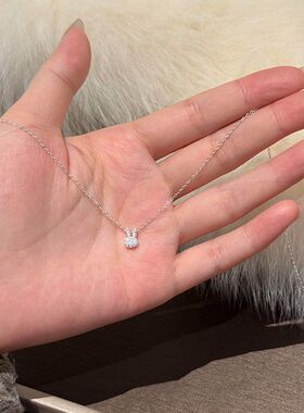 小兔子韩系项链女轻奢小众高级ins吊坠气质链送锁骨女友礼物