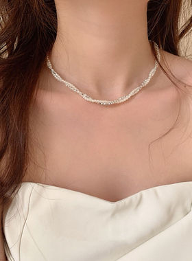法式设计项链女款夏轻奢小众高级感气质配饰2024年新款锁骨链颈链