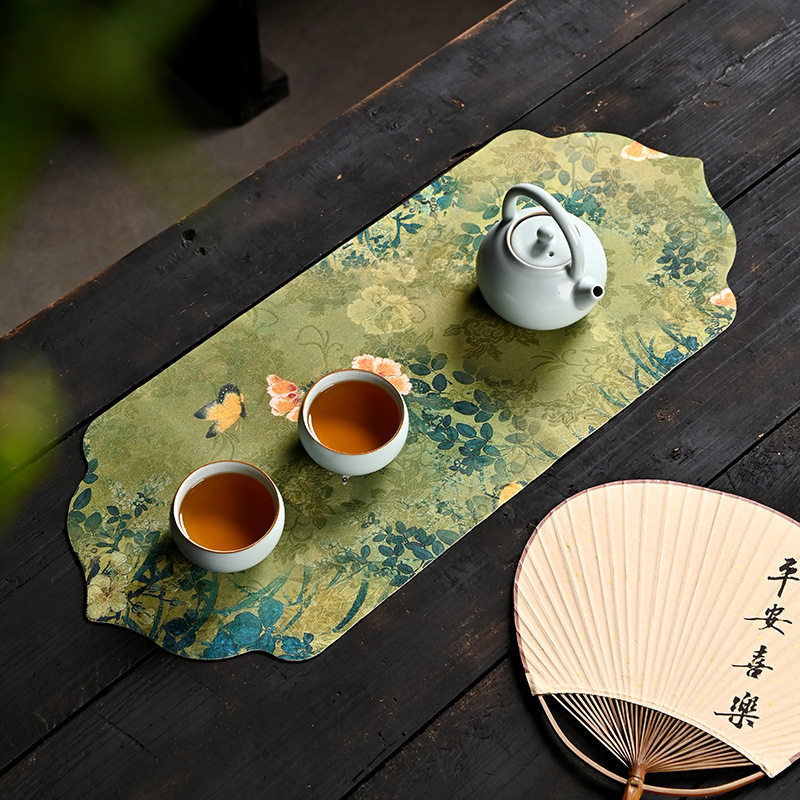 高端茶席防水长桌桌旗垫子防水禅意新中式干泡茶旗家用轻奢桌垫布,淘宝优惠券,粉丝福利购,淘宝优惠卷